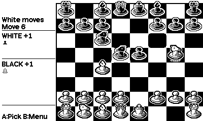 Animated capture: two pieces fight it out on the board